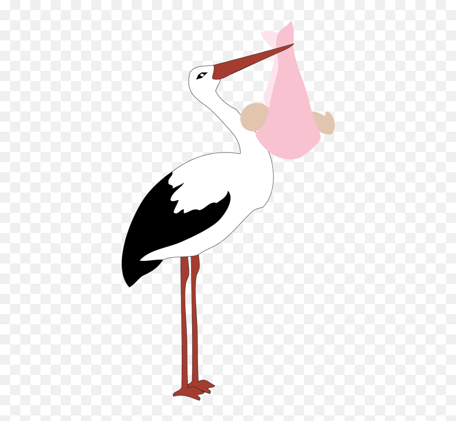 Download Stork Clipart Baby Png - Stork Pink Baby Clipart Emoji,Stork Clipart