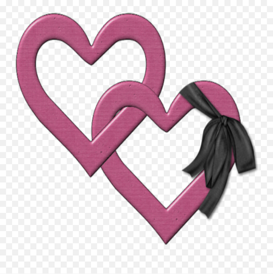 Mq Pink Bow Heart Frame Frames Border Borders - Heart Wedding Boarder Fuschia Png Emoji,Heart Border Png