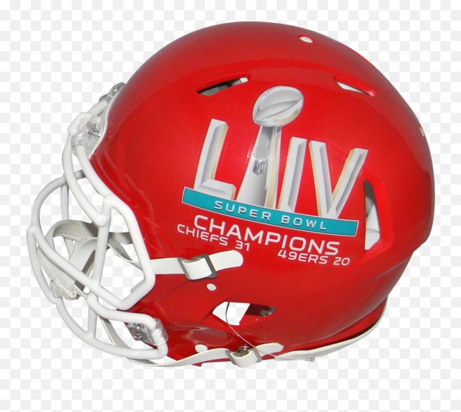 Patrick Mahomes Signed Kansas City Chiefs Super Bowl Liv Speed Authentic Helmet - Revolution Helmets Emoji,Super Bowl Liv Logo