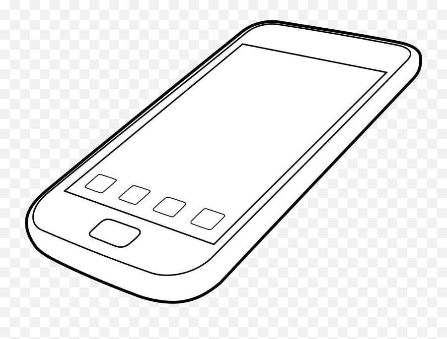 Iphone Ipad Clipart Png - Mobile Phone Black White Emoji,Ipad Clipart