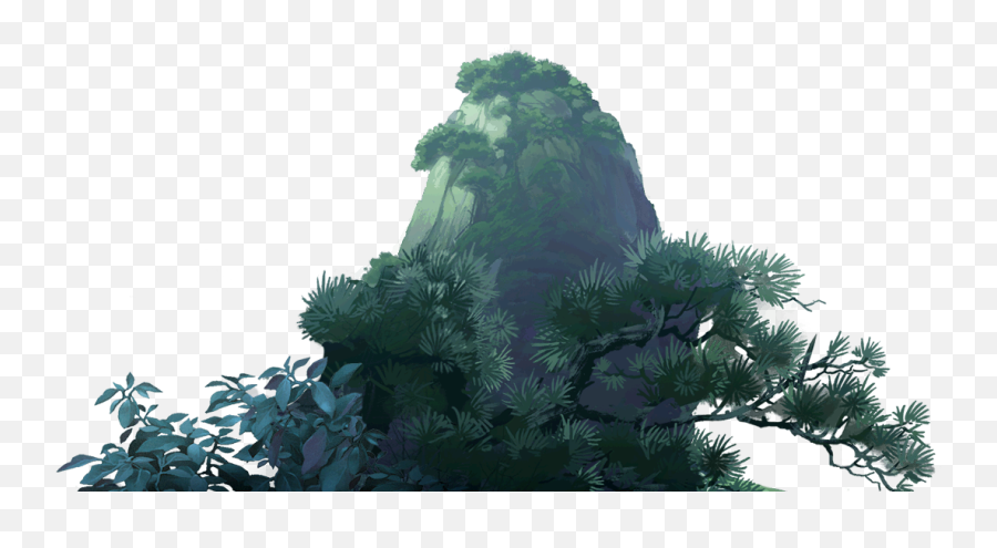Download Mountain Trees Landscape - Chinese Mountain Tree Png Emoji,Asian Png