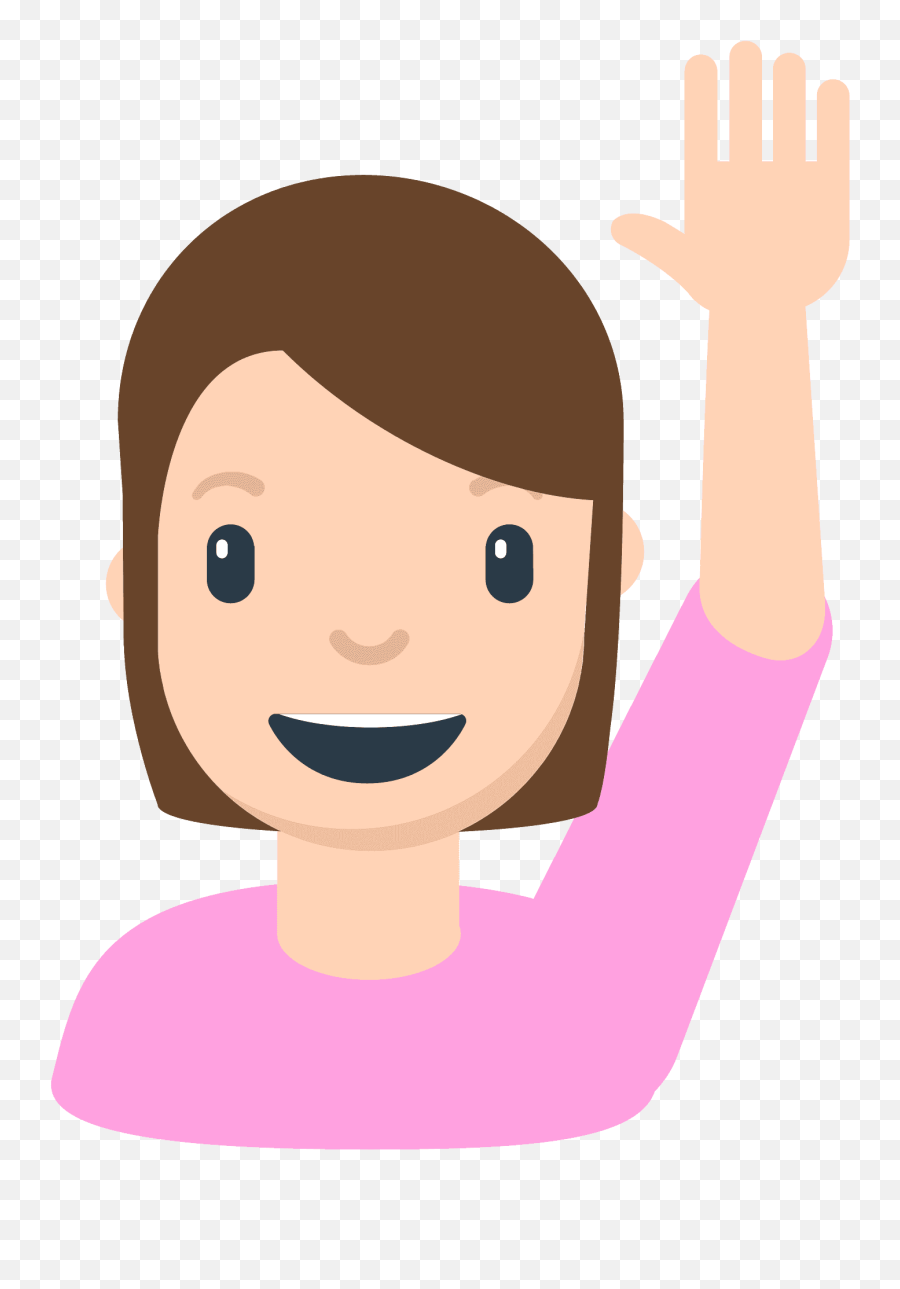 Person Raising Hand Emoji Clipart Free Download Transparent - Imagenes De Personas Levantando La Mano,Raised Hand Clipart