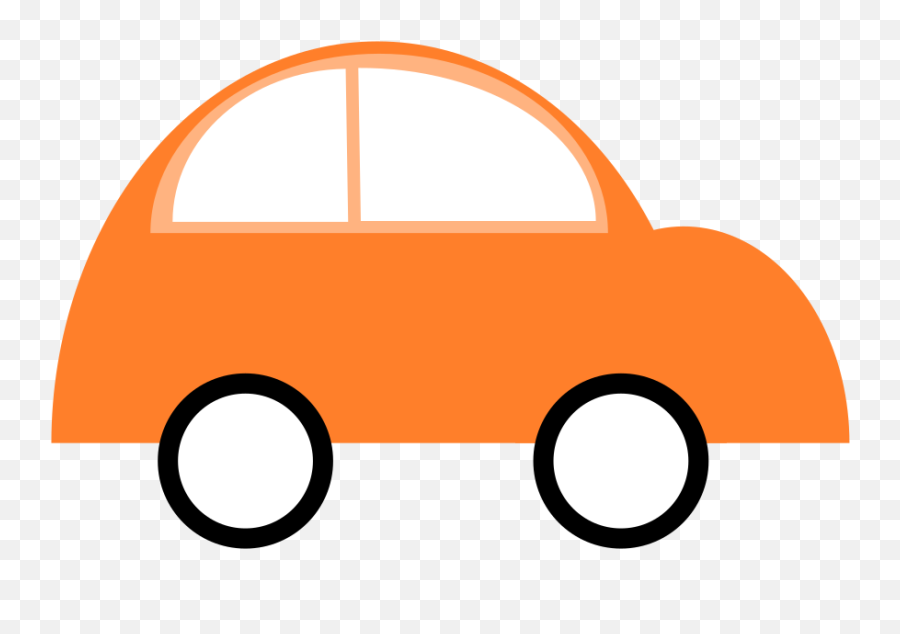 Car - Orange Car Clipart Transparent Emoji,Simple Clipart