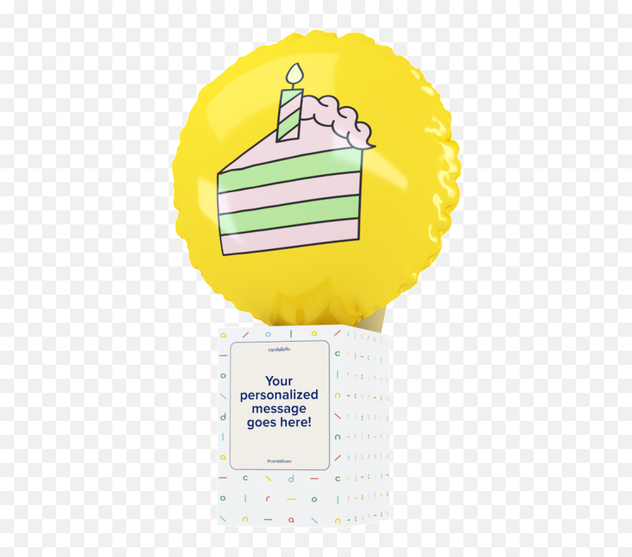 Cake Slice Balloon Cardalloon Emoji,Cake Slice Png