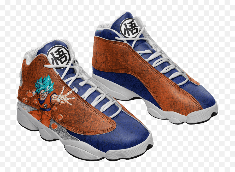 Dragon Ball Goku Blue Kanji Logo Cool Basketball Shoes Emoji,Cool Dragon Logo