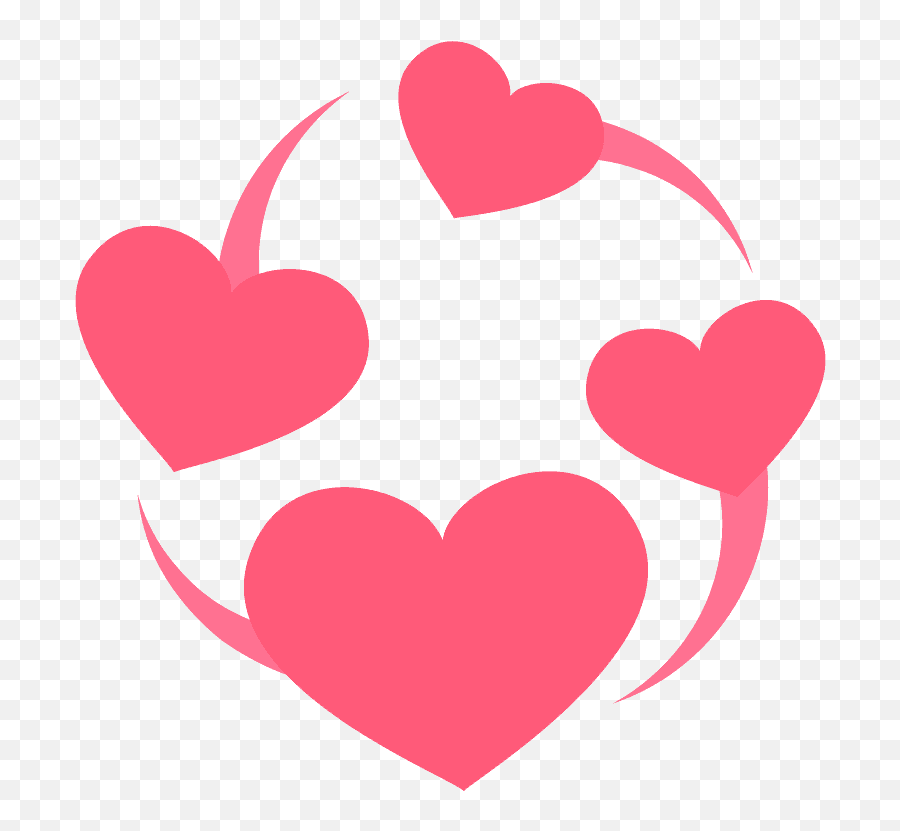 Revolving Hearts Emoji Clipart Free Download Transparent,Yellow Heart Emoji Png