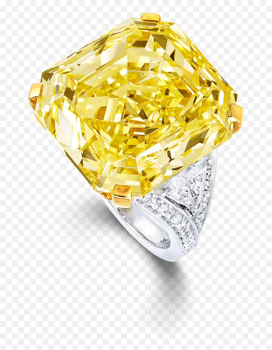 Ting Vit Emerald Cut Yellow And White Diamond Ring Emoji,White Diamond Png