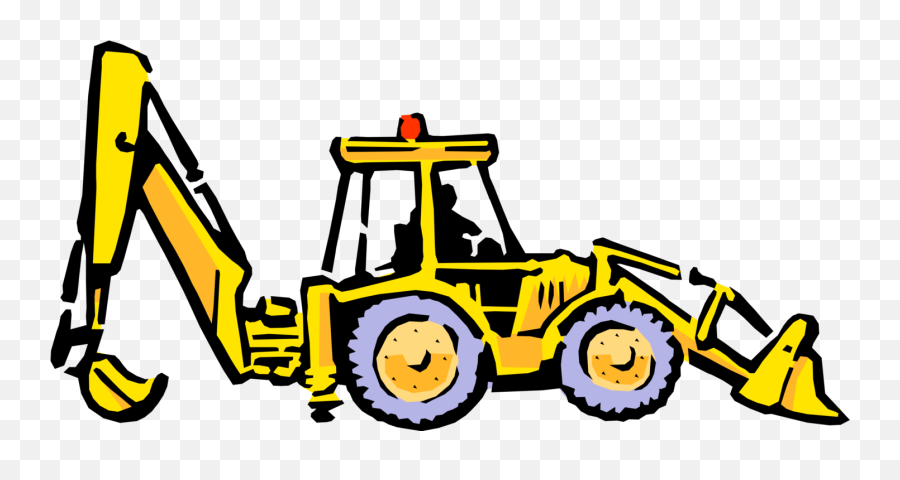 Construction Excavator Front End Loader - Vector Image Emoji,Loader Clipart