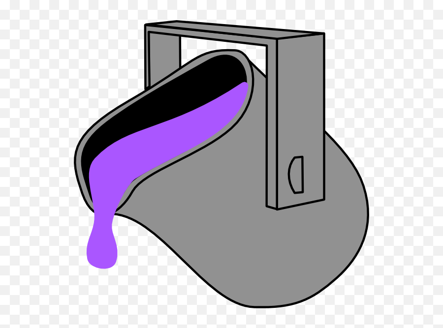 Purple Bucket Clip Art At Clker - Paint Bucket Pouring Silhouette Emoji,Bucket Clipart