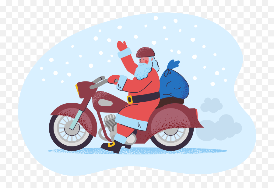 Santa Clipart Free Vector Images - Motorcycling Emoji,Santa Clipart