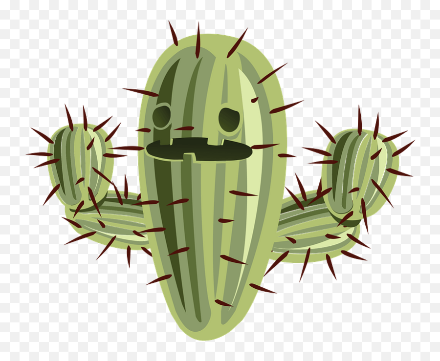 Cactus Face Clipart Free Download Transparent Png Creazilla - Cactus Face Cartoon Emoji,Cactus Clipart Black And White