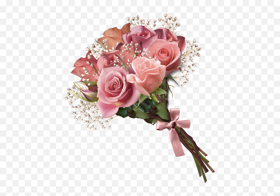 Pink Rose Bouquet Png Clipart Flower Bouquet Png Rose - Wedding Bouquet Clipart Png Emoji,Pink Flower Png