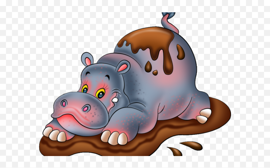 Hippo In Mud Clipart Transparent Png - Hippo In Mud Clipart Emoji,Mud Clipart