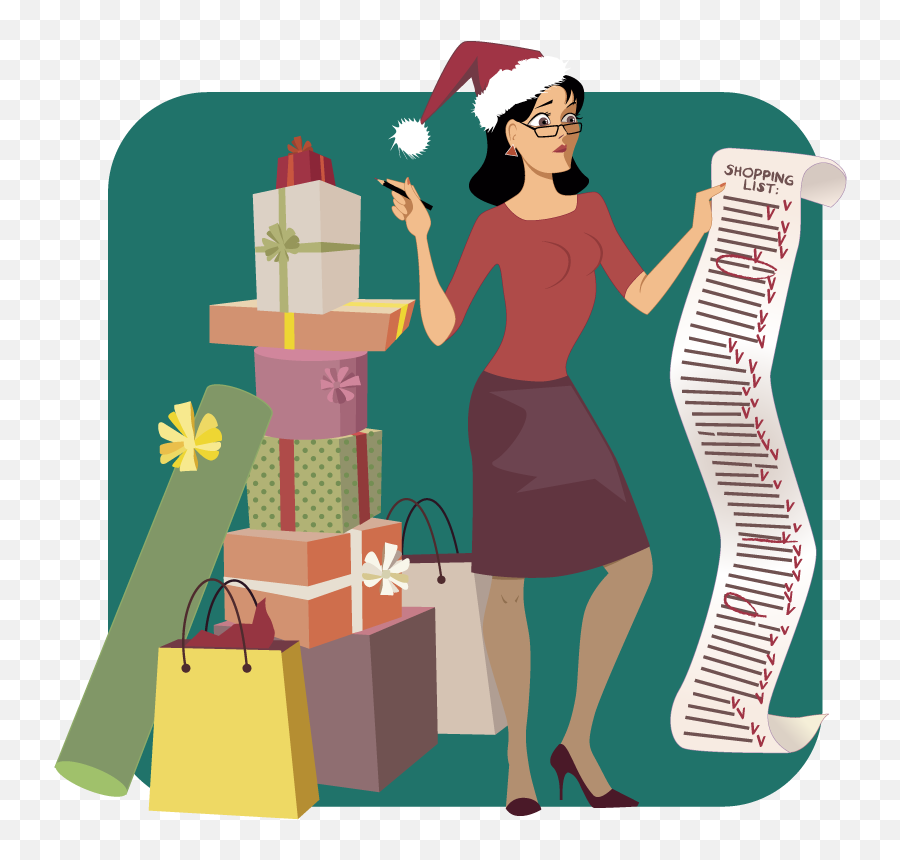 Mall Clipart Holiday Shopping - Shopping Stress Png Emoji,Mall Clipart