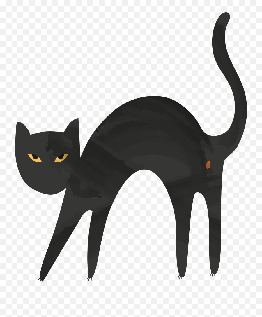 Black Cat Transparent Png - Black Cat Clipart Transparent Png Emoji,Black Cat Clipart