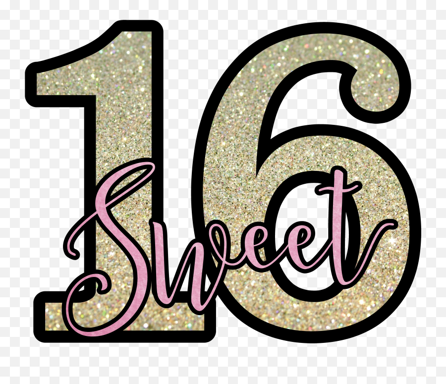 Free Sweet Sixteen Clipart - Sweet 16 Clipart Gold Emoji,Sweet 16 Png