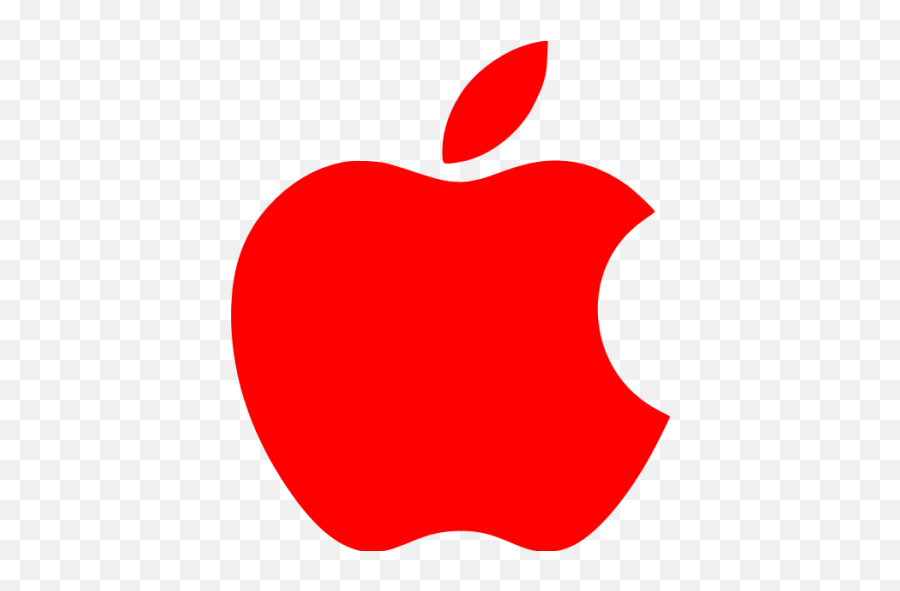 Red Mac Os Icon - Red Apple Logo Png Emoji,Mac Logo
