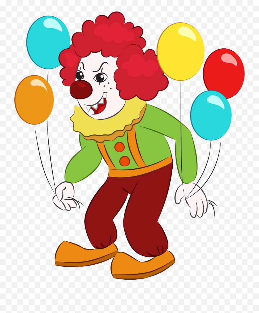 Evil Clown Clipart - Balloon Emoji,Clown Clipart