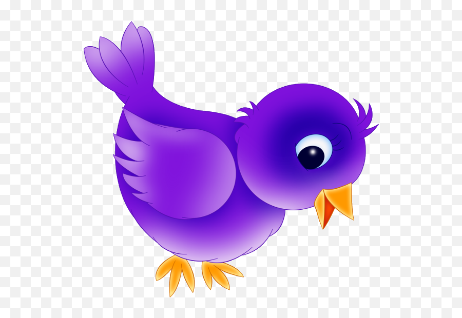 Cute Purple Bird Clip Art Dromggd Top 2 - Clipart Purple Bird Emoji,Bird Clipart