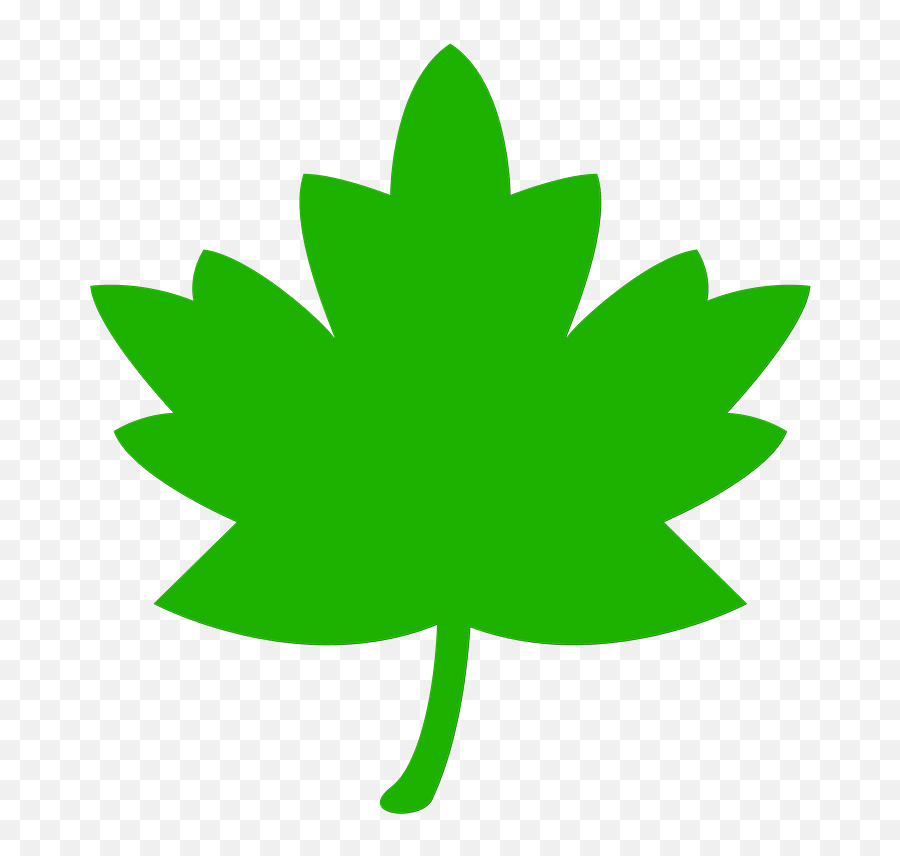 Green Leaf Clipart - Leaf Clip Art Emoji,Leaf Clipart