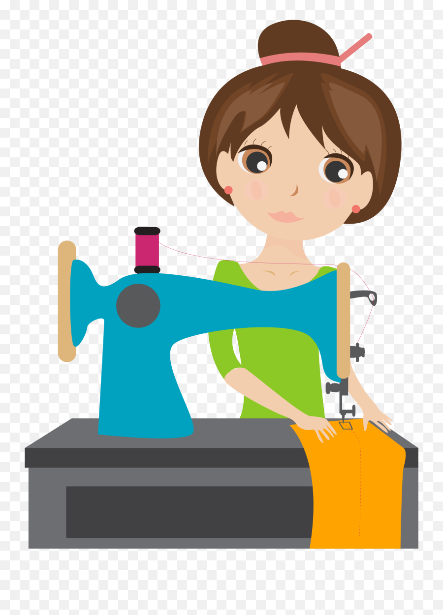 Dressmaker Clipart Transparent Png - Sew Clipart Emoji,Sewing Clipart
