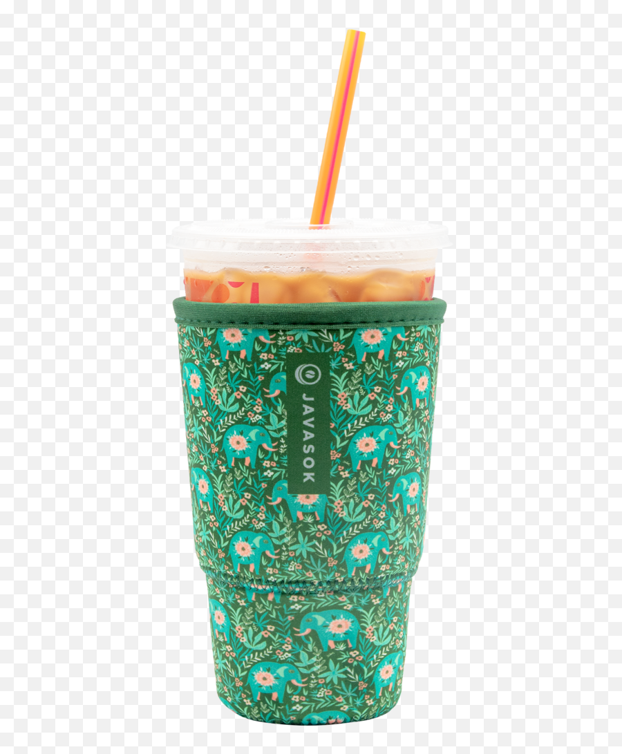 Java Sok Reusable Iced Coffee Cup Insulator Sleeve For Cold Beverages And Neoprene Holder For Starbucks Coffee Mcdonalds Dunkin Donuts More Baby Emoji,Soda Cup Png