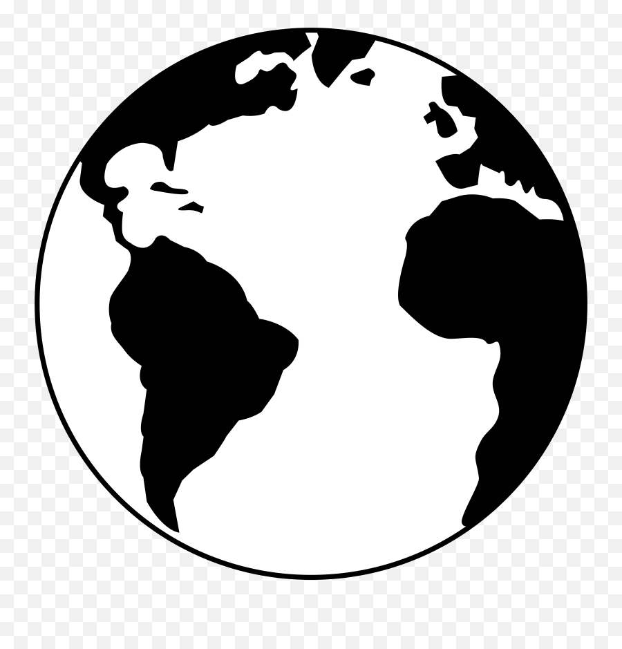 Library Of Map Of Earth Png Transparent Library Black And Emoji,Globe Clipart