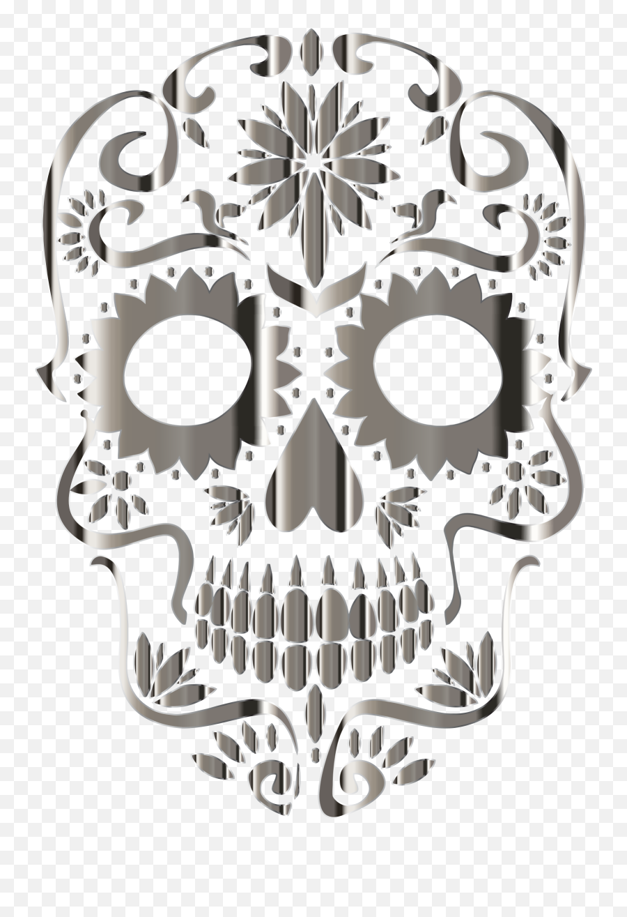 Download Clipart - Sugar Skull Transparent Full Size Png Transparent Background Skull Pirate Png Clipart Emoji,Skull Clipart