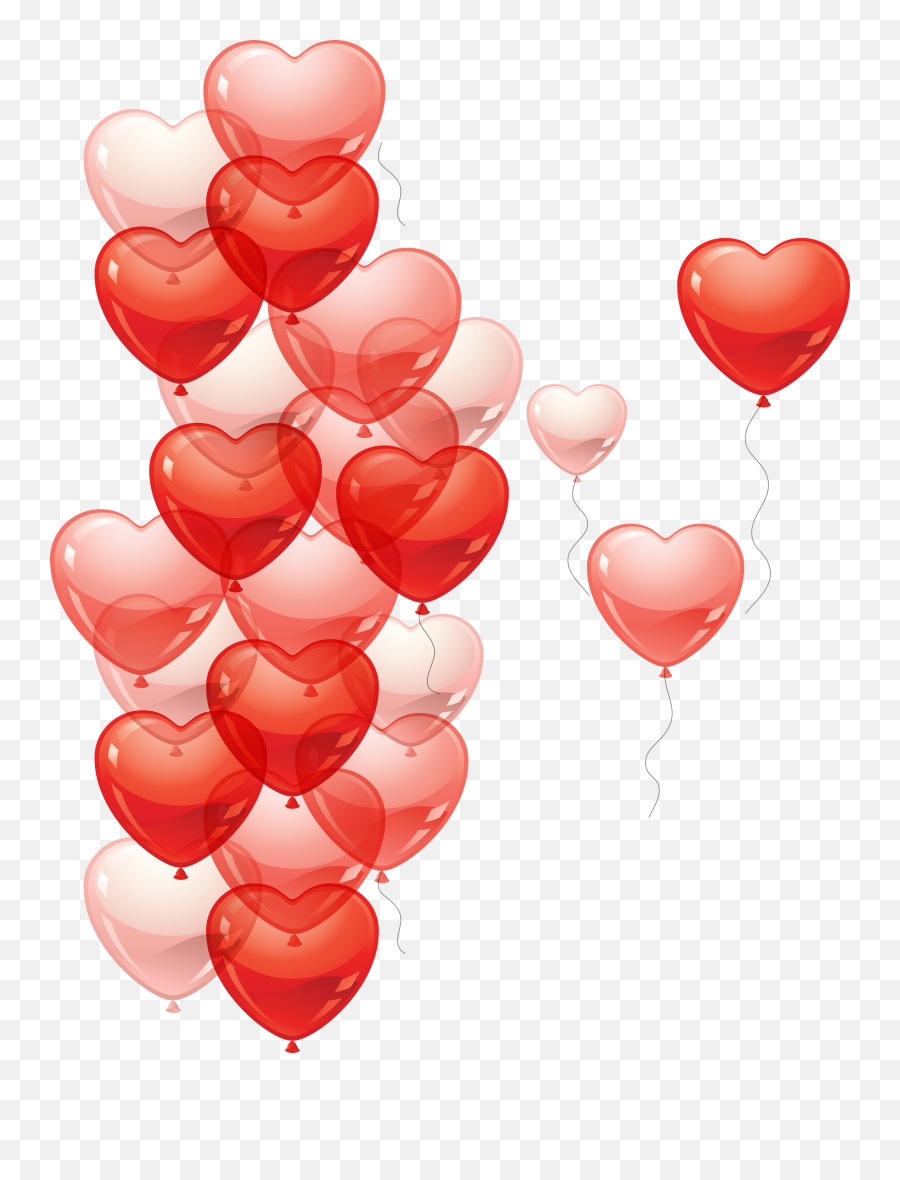 Balloons Hearts Png Transparent - Heart Balloon Png Emoji,Hearts Png