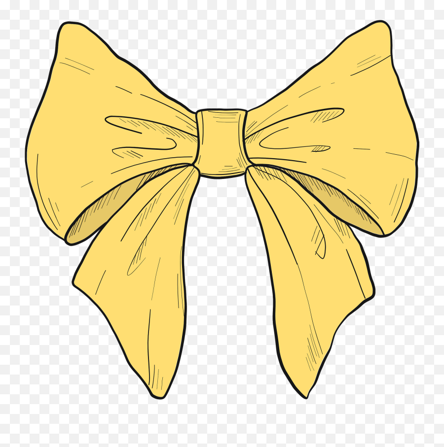 Yellow Bow Clipart - Yellow Bows Clipart Emoji,Bow Clipart