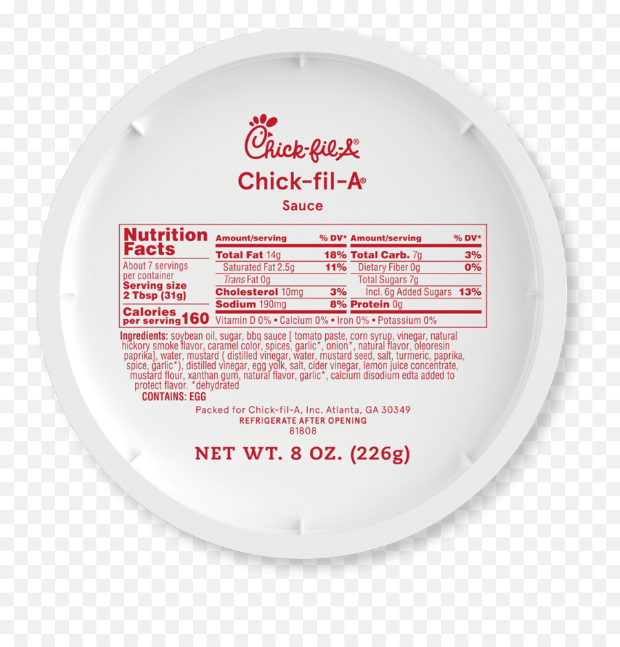 8oz Chick - Fila Sauce Nutrition And Description Chickfila Many Calories In Chick Fil A Sauce Emoji,Chick Fil A Logo Png