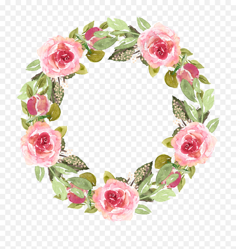 Pink Floral Frame Png Transparent Png - Pink Flowers Clipart Emoji,Watercolor Texture Png