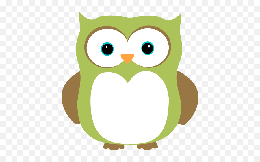 Owl Clip Art - Cute Owl Clipart Green Emoji,Green Clipart