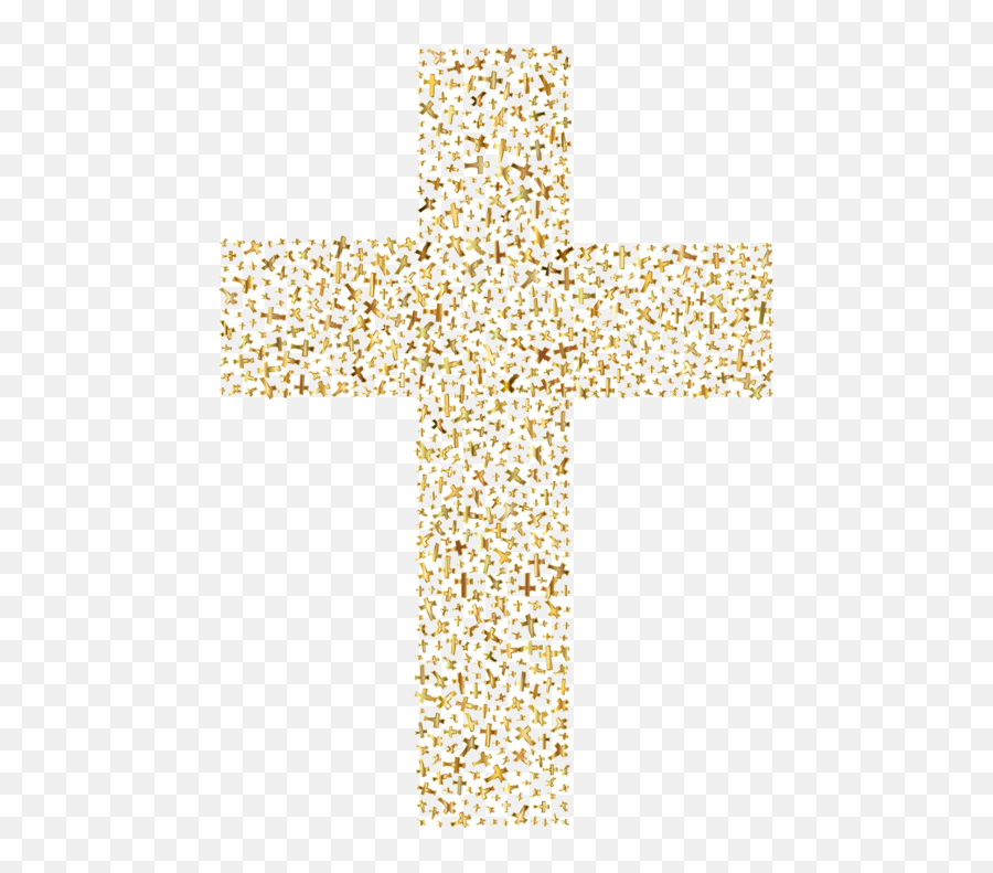 Symbol Cross Yellow Png Clipart - Transparent Background Gold Glitter Cross Emoji,Gold Cross Png