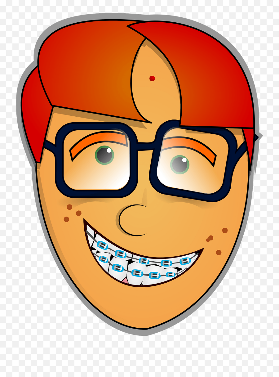 Nerd Guy With Glasses Clipart - Dessin Homme Roux A Lunettes Emoji,Nerd Clipart