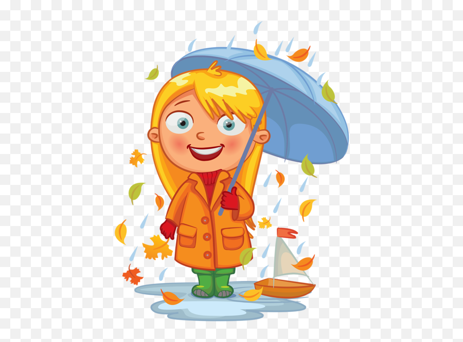 Clipart Kids Seasons Transparent Png - Four Seasons Girl Clipart Emoji,Children Clipart