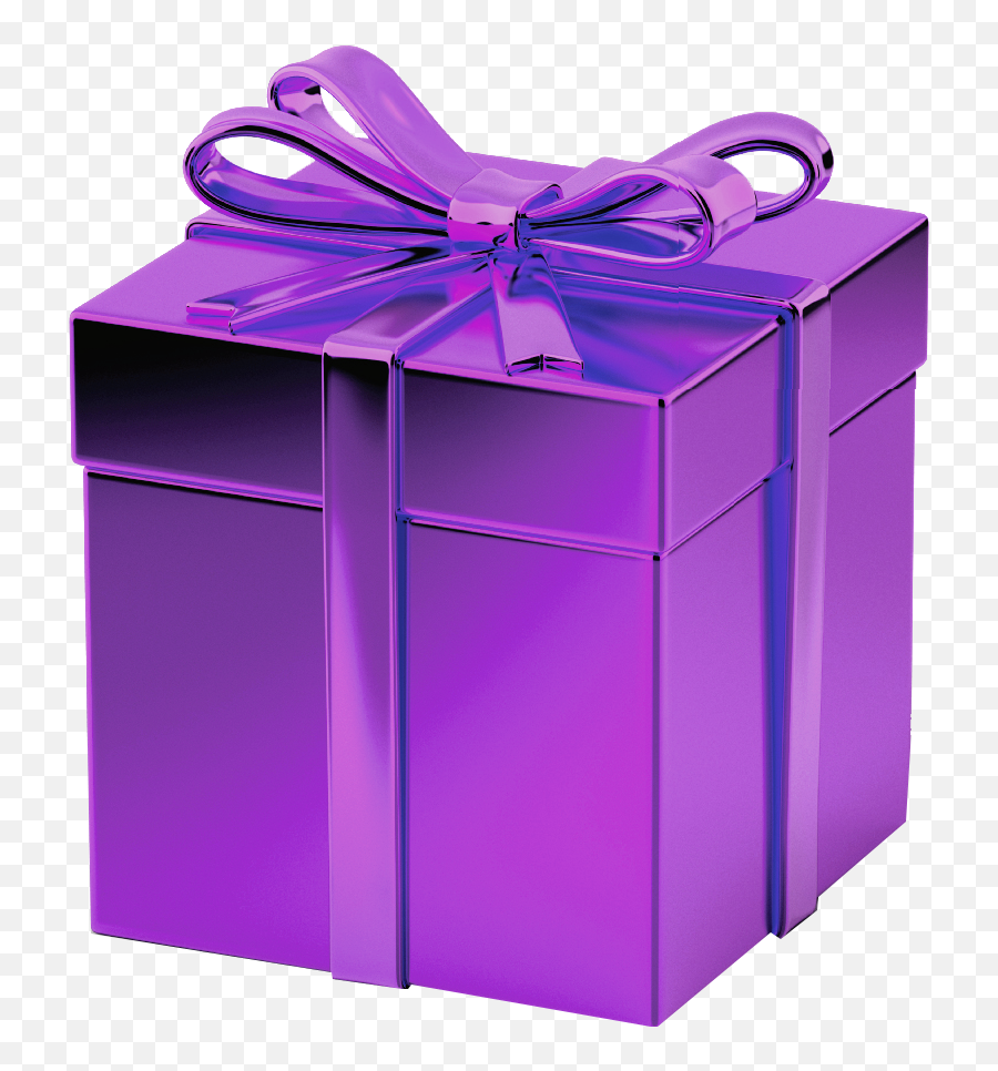 Download Purple Gift Box Transparent Background Image Emoji,Box Transparent Background