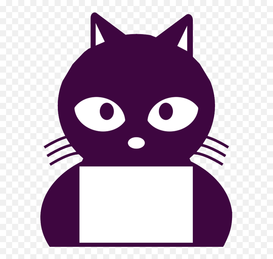 Download Cute Black Cat Clipart - Parque Guayaquil Emoji,Black Cat Clipart