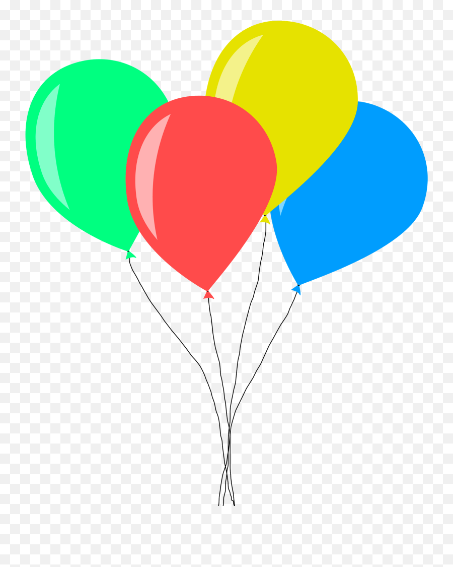 Colourful Balloons Clipart Free Download Transparent Png - Balão Png Emoji,Balloon Border Clipart