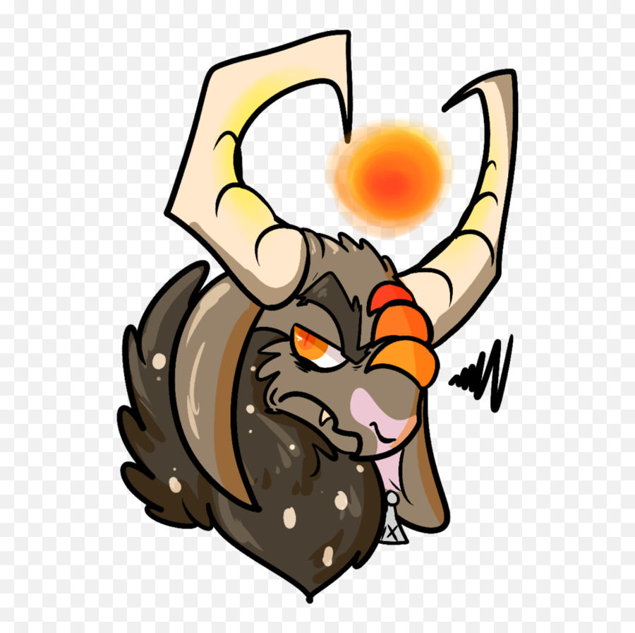 Horns The Bull - Dragon Headshot By Grizzthebearskunk Dragon Oc Headshot Emoji,Bull Horns Png
