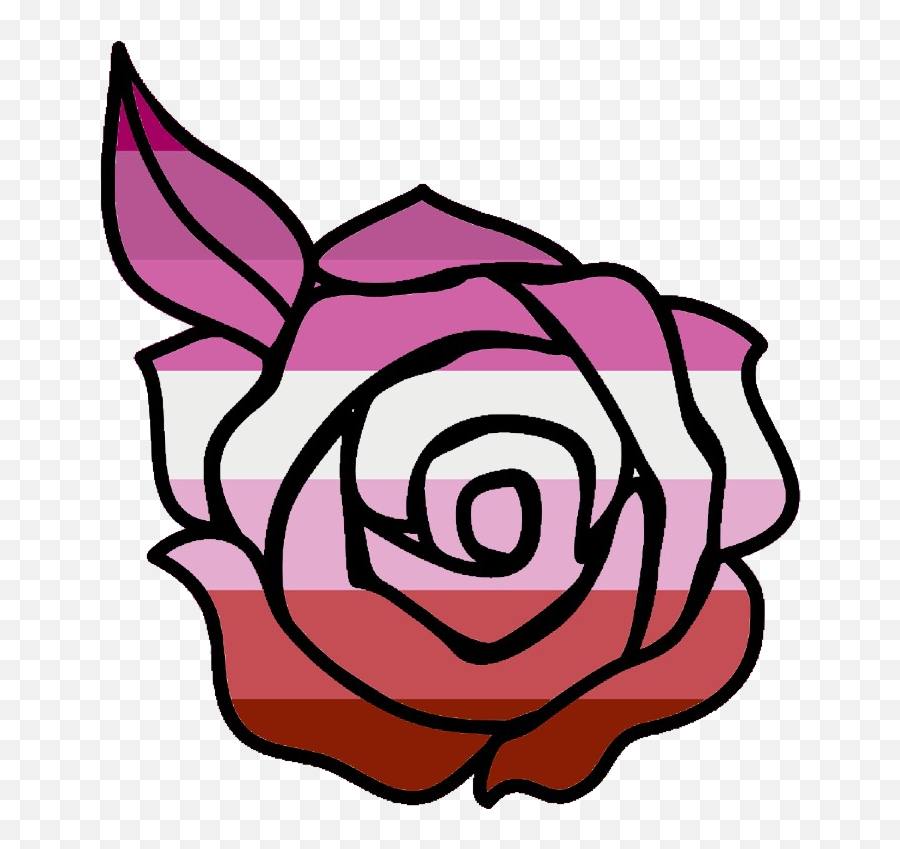 Clipart Roses Aesthetic Clipart Roses - Simple Rose Drawing Emoji,Lesbian Clipart