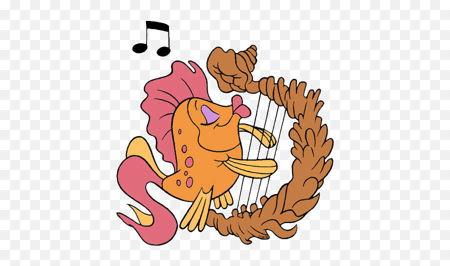 Fish Clipart Little Mermaid Fish Little Mermaid Transparent - Fictional Character Emoji,Little Mermaid Clipart