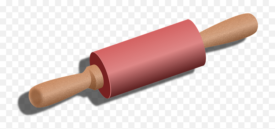 Red Rolling Pin Clipart - Cylinder Emoji,Pin Clipart