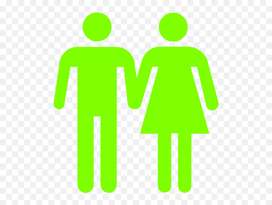 Unisex Printable Bathroom Sign Clipart - Full Size Clipart Men And Women Bathroom Signs Emoji,People Holding Hands Clipart