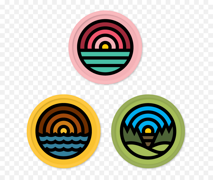 Draplin - 3 Patches Pack Typographic Logo Design Badge Grill Emoji,Sunshine Logo