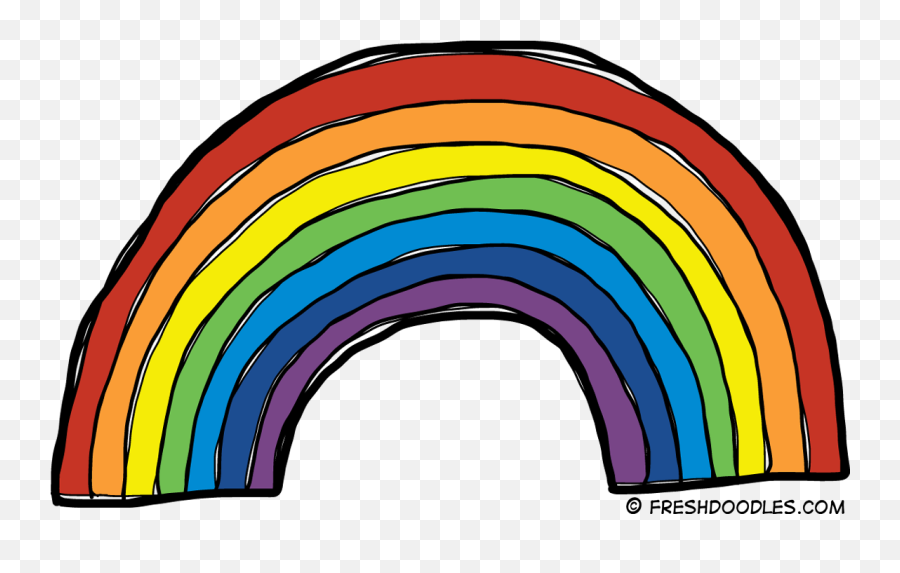 Rainbow Clip Art - Many Colours In A Rainbow Emoji,Rainbow Clipart