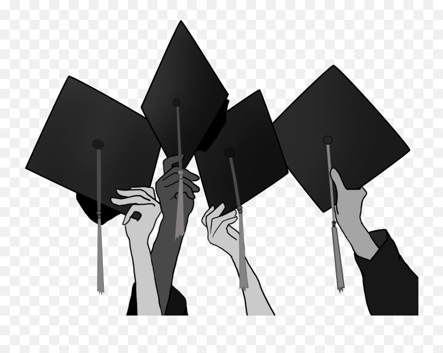 Graduation Clipart - Event Emoji,Clipart Graduation Caps