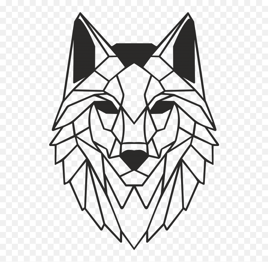 Transparent Wolf Face Png - Geometric Wolf Face Emoji,Wolf Face Png