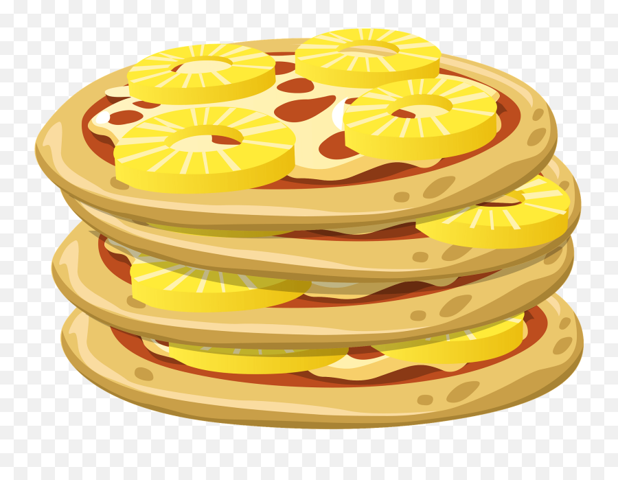 Pineapple Pizzas Stacked Up Clipart Free Download Emoji,Free Pizza Clipart