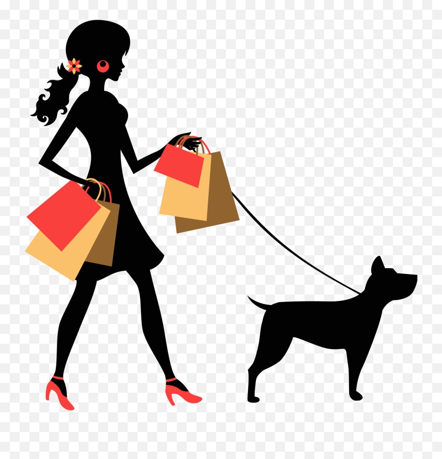 Woman Walking Dog Silhouette Clipart - Girl Walking Dog Silhouette Png Emoji,Woman Walking Clipart